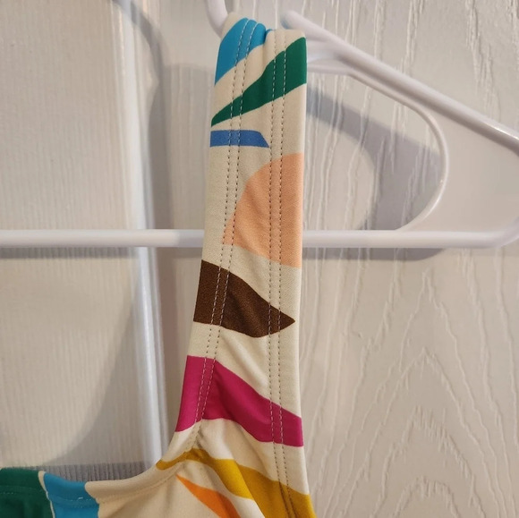 Tabitha Brown one piece swimsuit geometric bold tropical beach vacation small - Picture 6 of 9